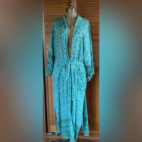 Spell | Sundown Maxi Robe Turquoise | M/L - Picture 4 of 16